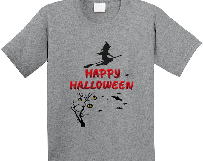 Happy Halloween Grey T Shirt Youth