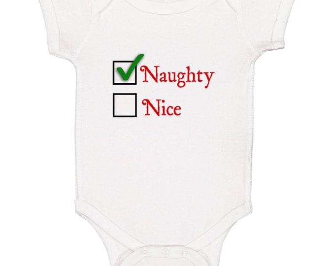 Naughty Check List Baby One Piece