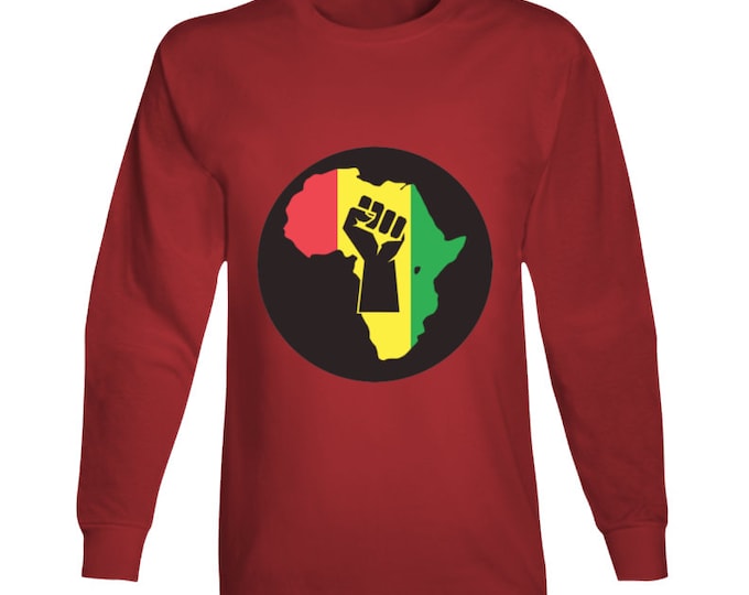 Africa Pride Red Long Sleeve T Shirt