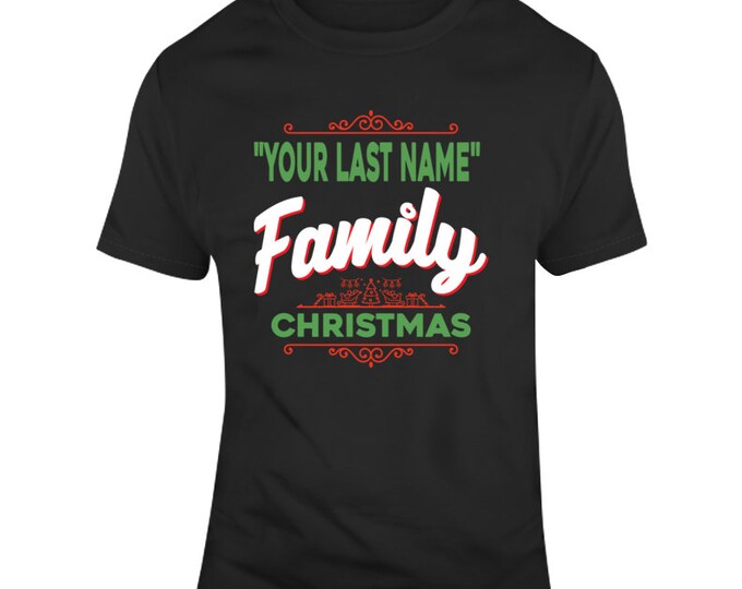 Custom Name Family Christmas T Shirt