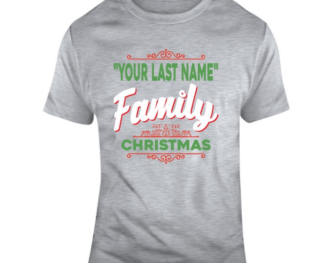 Custom Name Family Christmas T Shirt