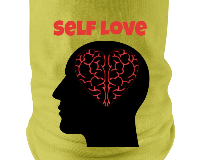 Mental Health Awareness Self Love Yellow Neck gaiter