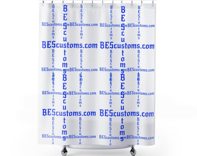 Personalized Polyester Shower Curtain - Custom Print Design