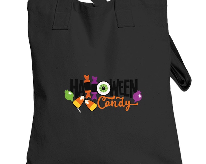 Halloween Candy Black Totebag