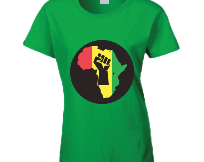 Africa Pride Green Ladies T Shirt