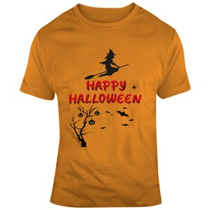 Happy Halloween Scary Orange T Shirt