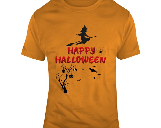 Happy Halloween Scary Orange T Shirt