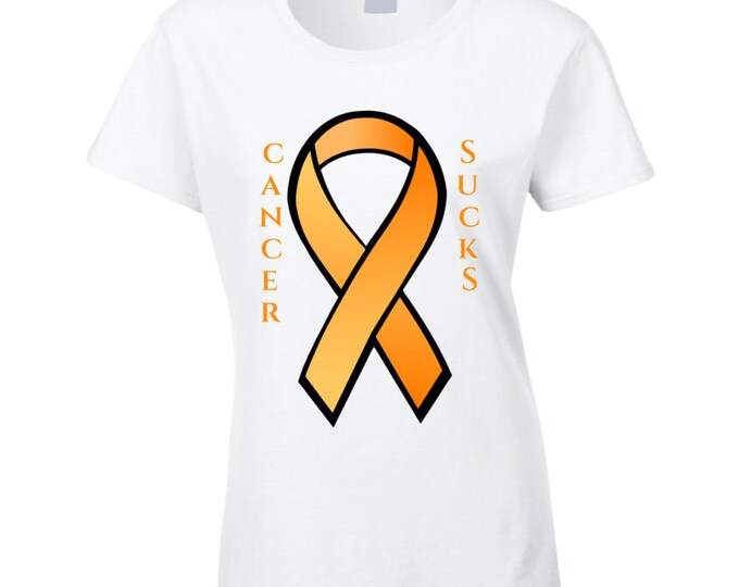 Leukemia Cancer Ribbon Ladies T Shirt