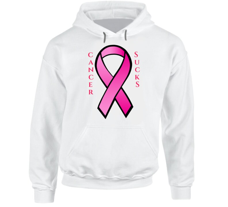 Breast Cancer Ribbon Hoodie Etsy