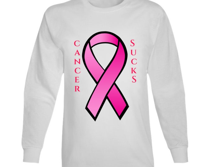 Breast Cancer Ribbon Long Sleeve T Shirt
