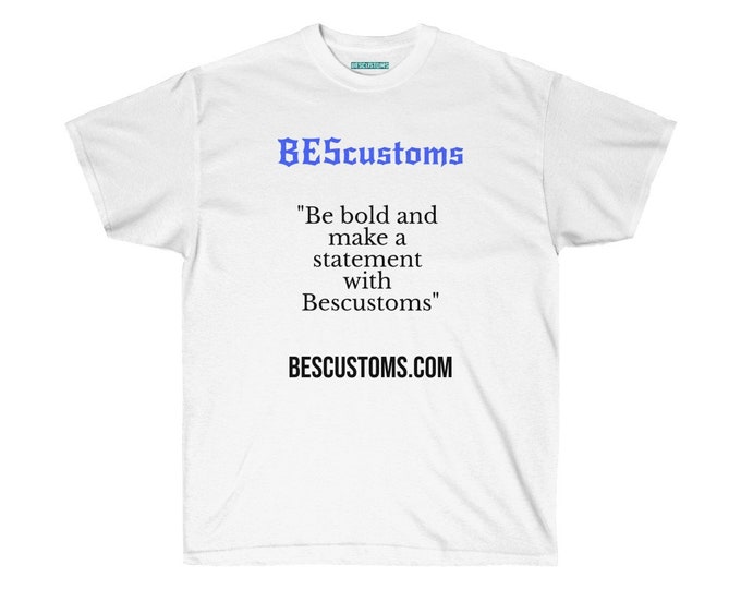Custom Ultra Cotton Unisex Tee, Personalized Front & Back Print