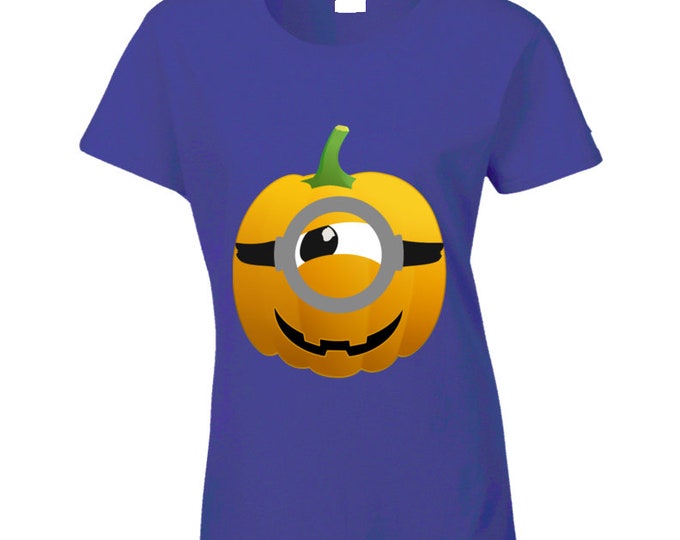 Jack Eye Lantern Purple Ladies T Shirt