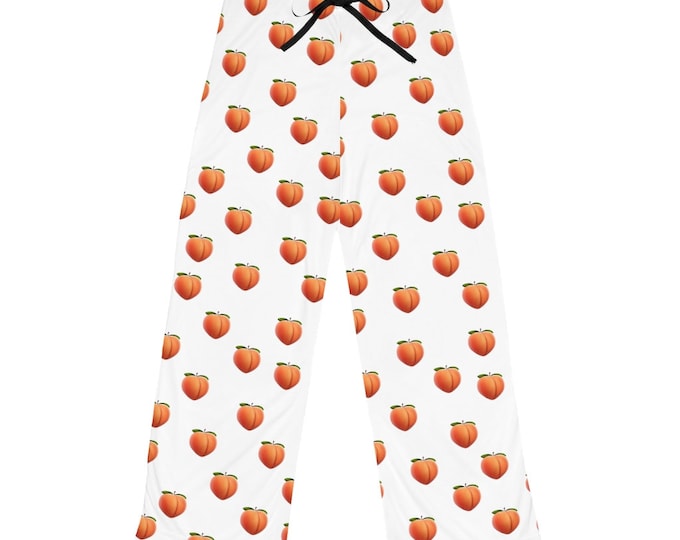 Peaches Emoji Pajama Pants: Custom Women's Loungewear