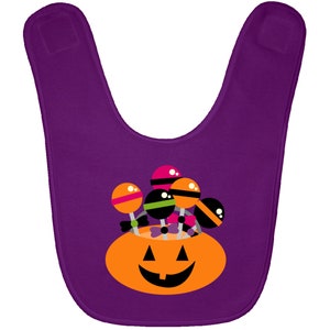 Candy Bag Purple Baby Bib