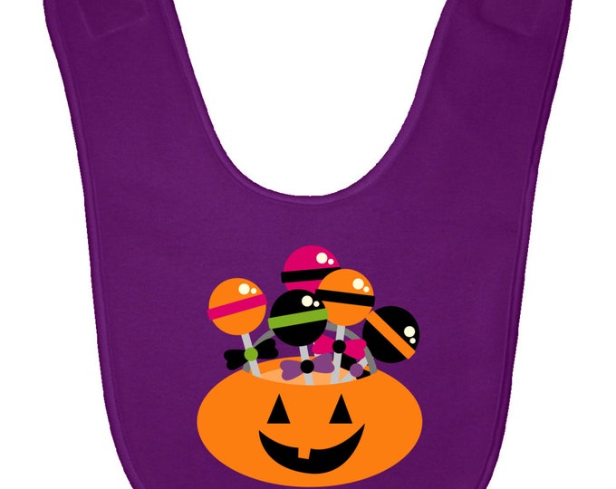 Candy Bag Purple Baby Bib
