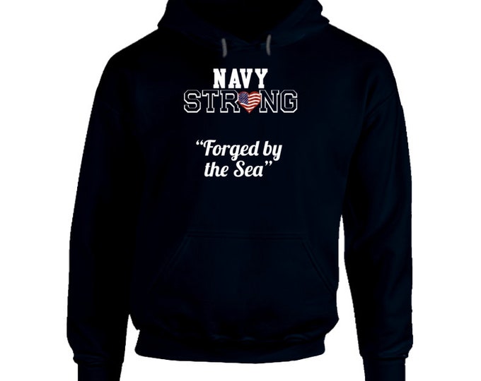 Patriotic Strong Hoodie Blue