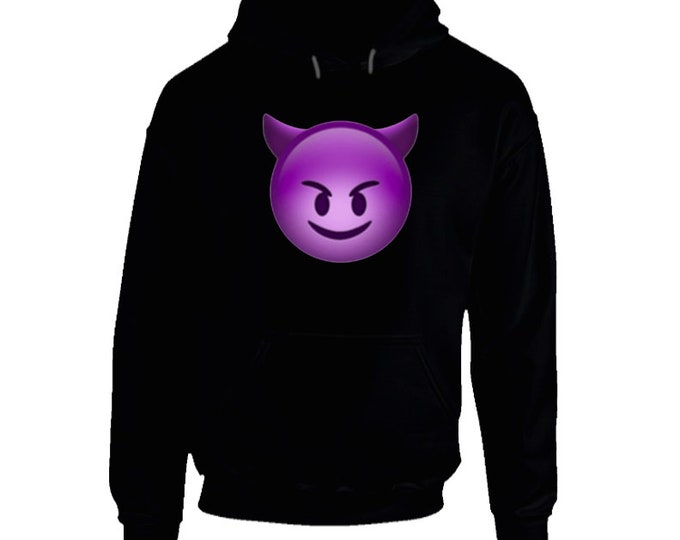 Purple Demon  Black Hoodie