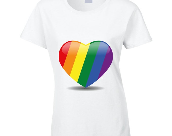 Pride Big Heart Ladies T Shirt