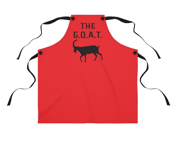 Custom 'The G.O.A.T.' Apron - Big & Tall Poly Twill