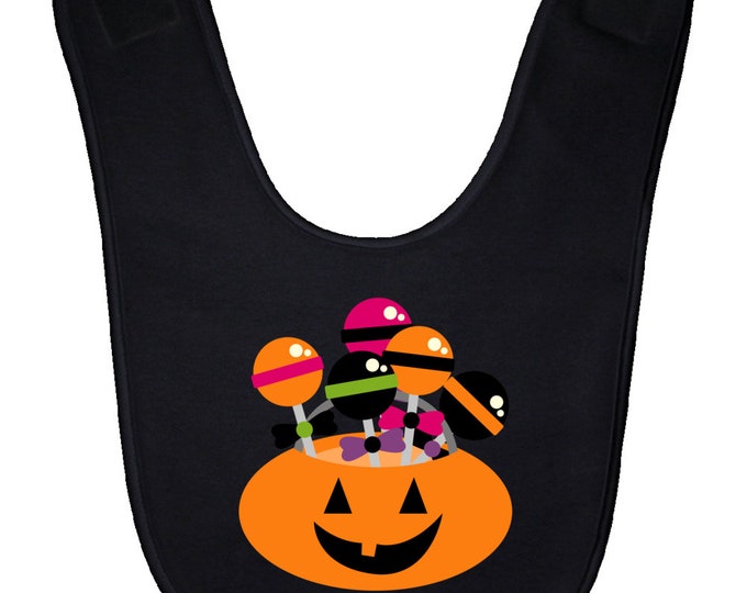 Candy Bag Black Baby Bib