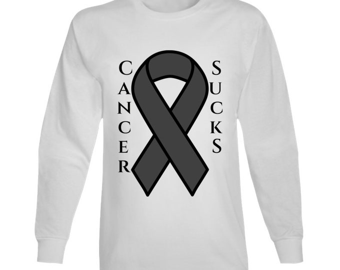 Melanoma / Skin Cancer Ribbon Long Sleeve T Shirt