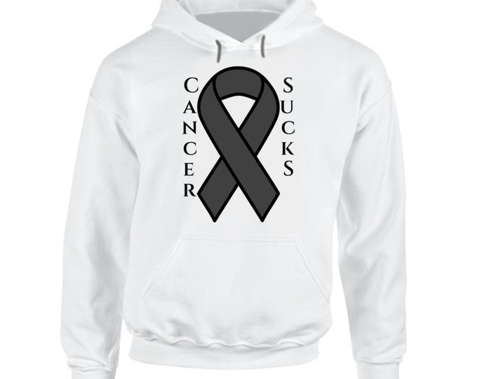 Melanoma / Skin Cancer Ribbon Hoodie