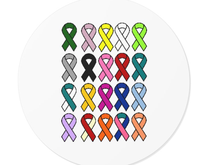 Custom Round Vinyl Sticker, Waterproof Matte Finish