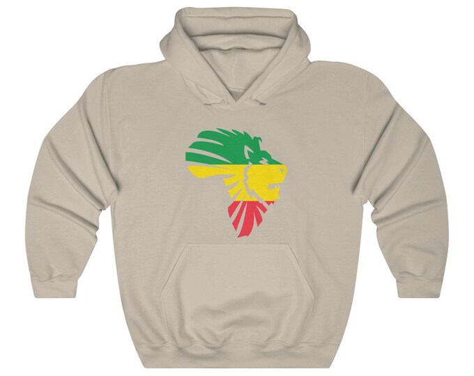 African Lion Hoodie: Personalized Rasta Lion Sweatshirt