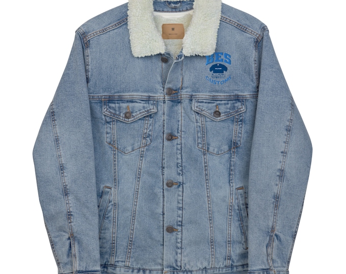 Custom Denim Sherpa Jacket: Unisex