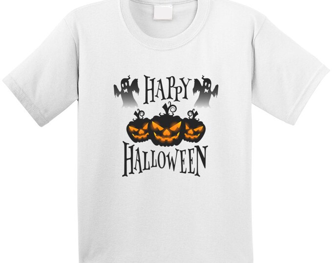 Happy Halloween Spooky White T Shirt Youth
