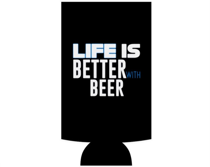 Custom Slim Can Cooler, Personalized Neoprene Drink Wrap