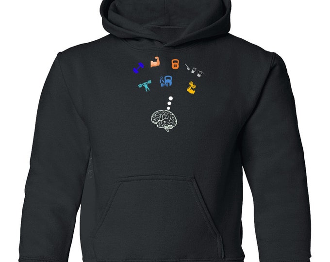 Heavy Thoughts Black Youth Hoodie