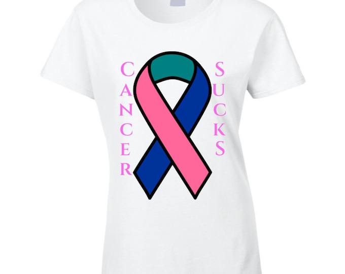 Thyroid Cancer Ribbon Ladies T Shirt