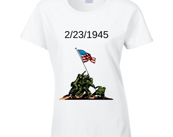 Battle Of Iwo Jima Ladies T Shirt