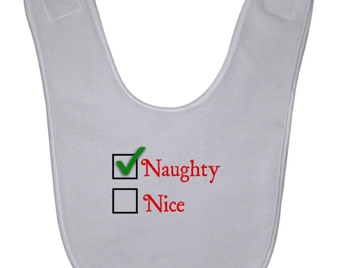 Naughty Check List Baby Bib