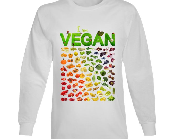 Vegan Fruits And Veggies Long Sleeve T Shirt