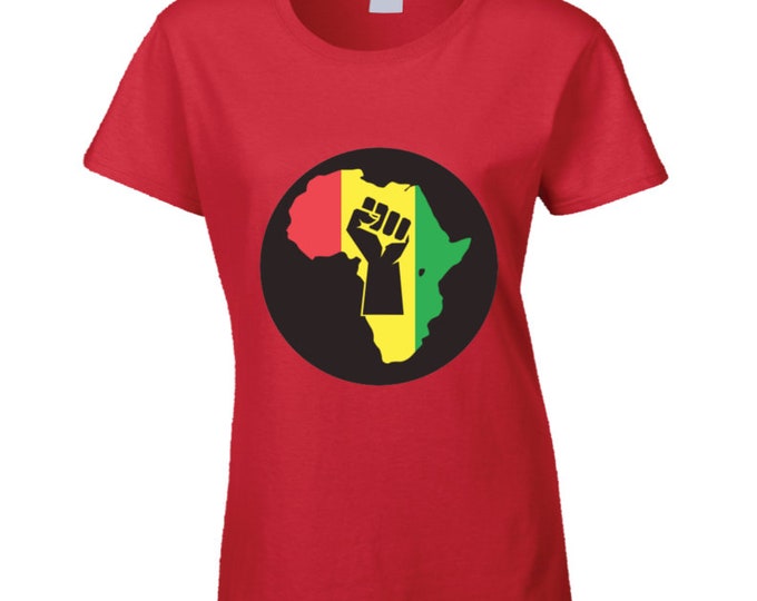 Africa Pride Red Ladies T Shirt