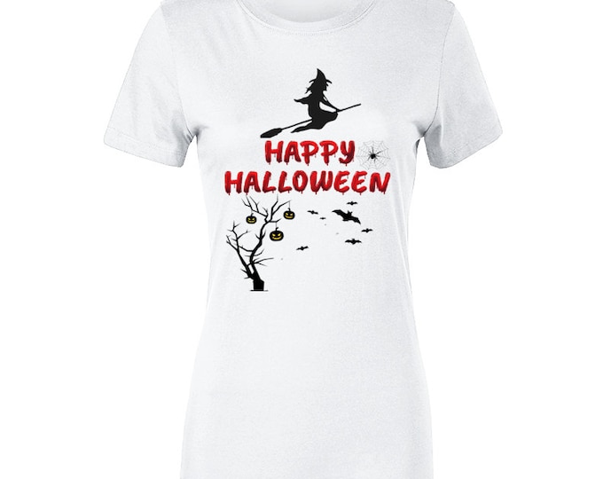 Happy Halloween Scary Ladies T Shirt