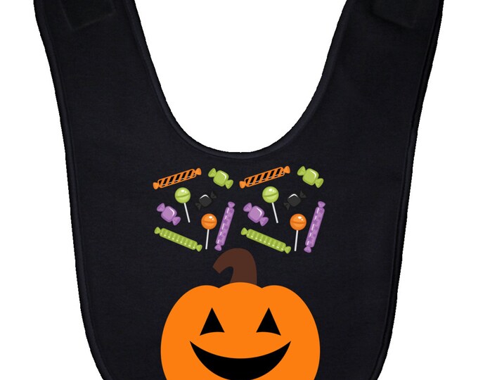 Treat Bag Black Baby Bib