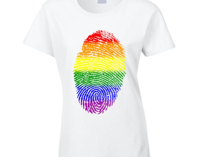 Pride Fingerprint Ladies T Shirt