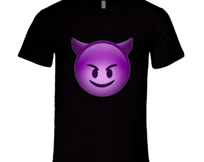 Purple Demon  Black T Shirt