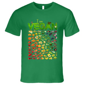 Vegan Fruits And Veggies Green T Shirt
