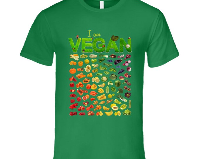 Vegan Fruits And Veggies Green T Shirt
