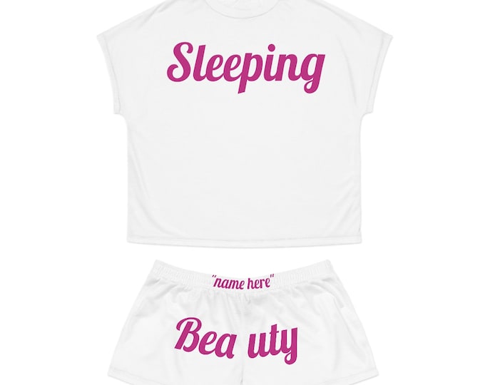 Custom Women's Short Pajama Set, Personalized Sleepwear