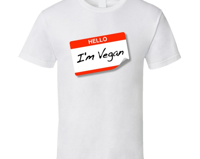 Vegan Name Tag T Shirt