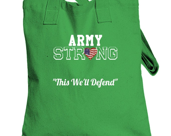 Patriotic  Strong Totebag Green