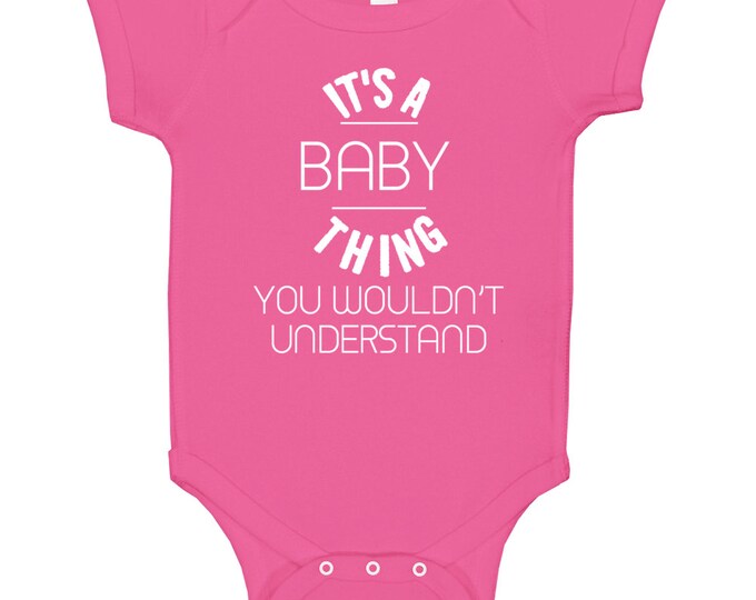 Its A Baby Thing Pink Baby One Piece