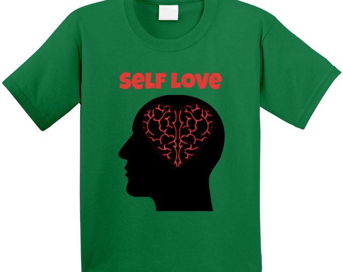 Mental Health Awareness Self Love Green T Shirt Youth