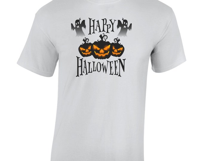 Happy Halloween Spooky White T Shirt