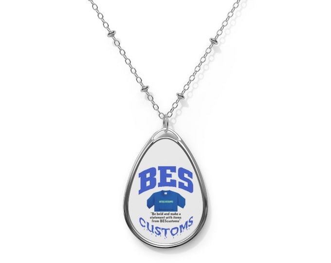 Custom Oval Pendant Necklace